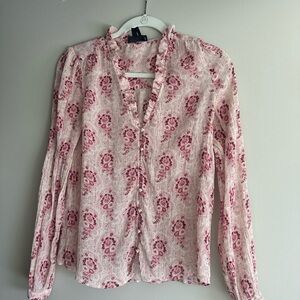 PAIGE Floral Pink and Cream Blouse